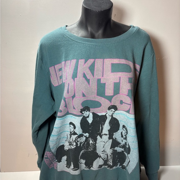 torrid Tops - torrid Teal New Kids on the Block  Pullover Sweatshirt